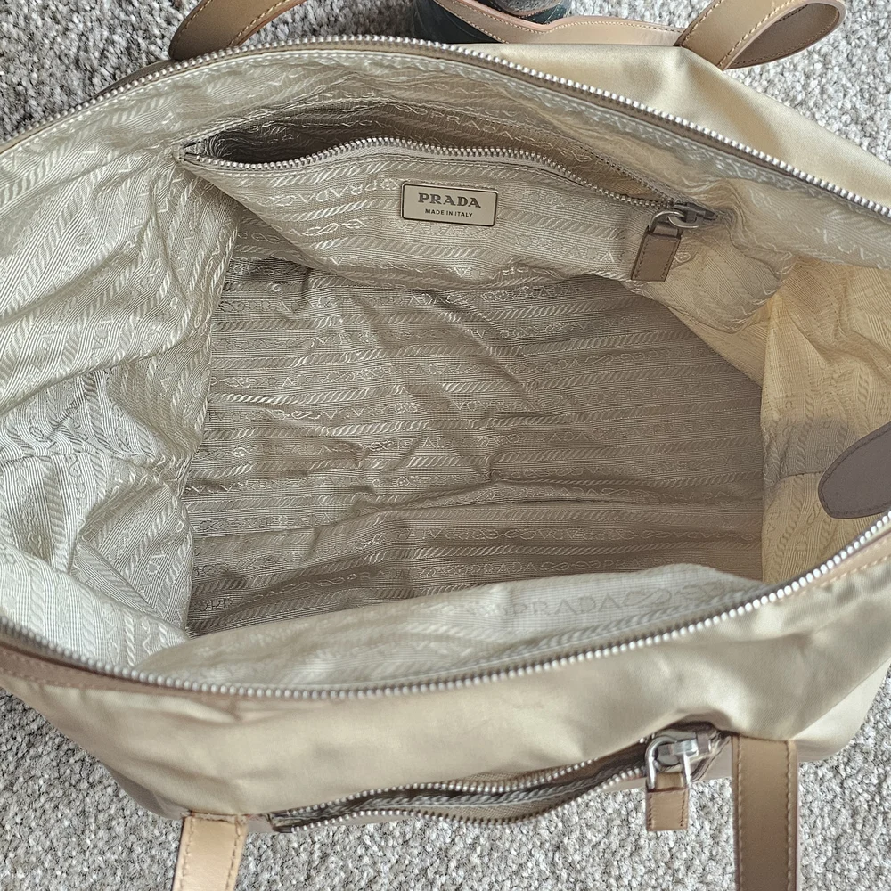 Prada Tessuto Tan Nylon Tote Bag - Picture 4 of 11